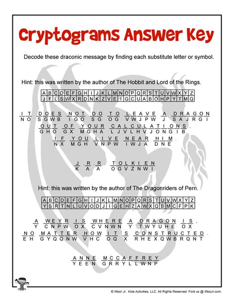 cryptogram puzzle 1 answer key.